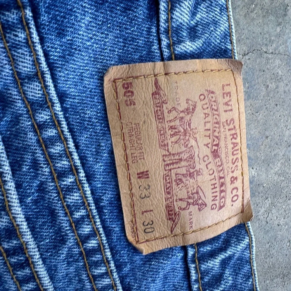 Vintage 90s Levis 505 Straight Leg Workwear Gorpcore Jeans Blue 32x30 (g4a)